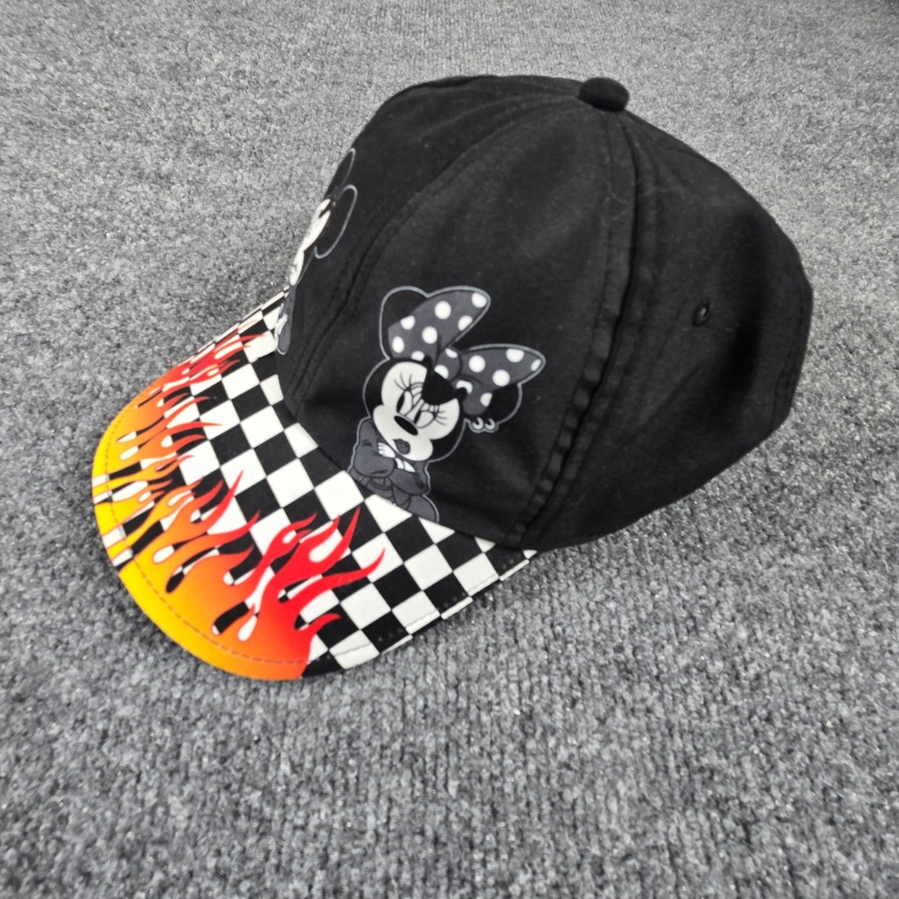 Vans x Disney Mickey Minnie Mouse Hat Unisex OSFM Black Checkerboard Flame